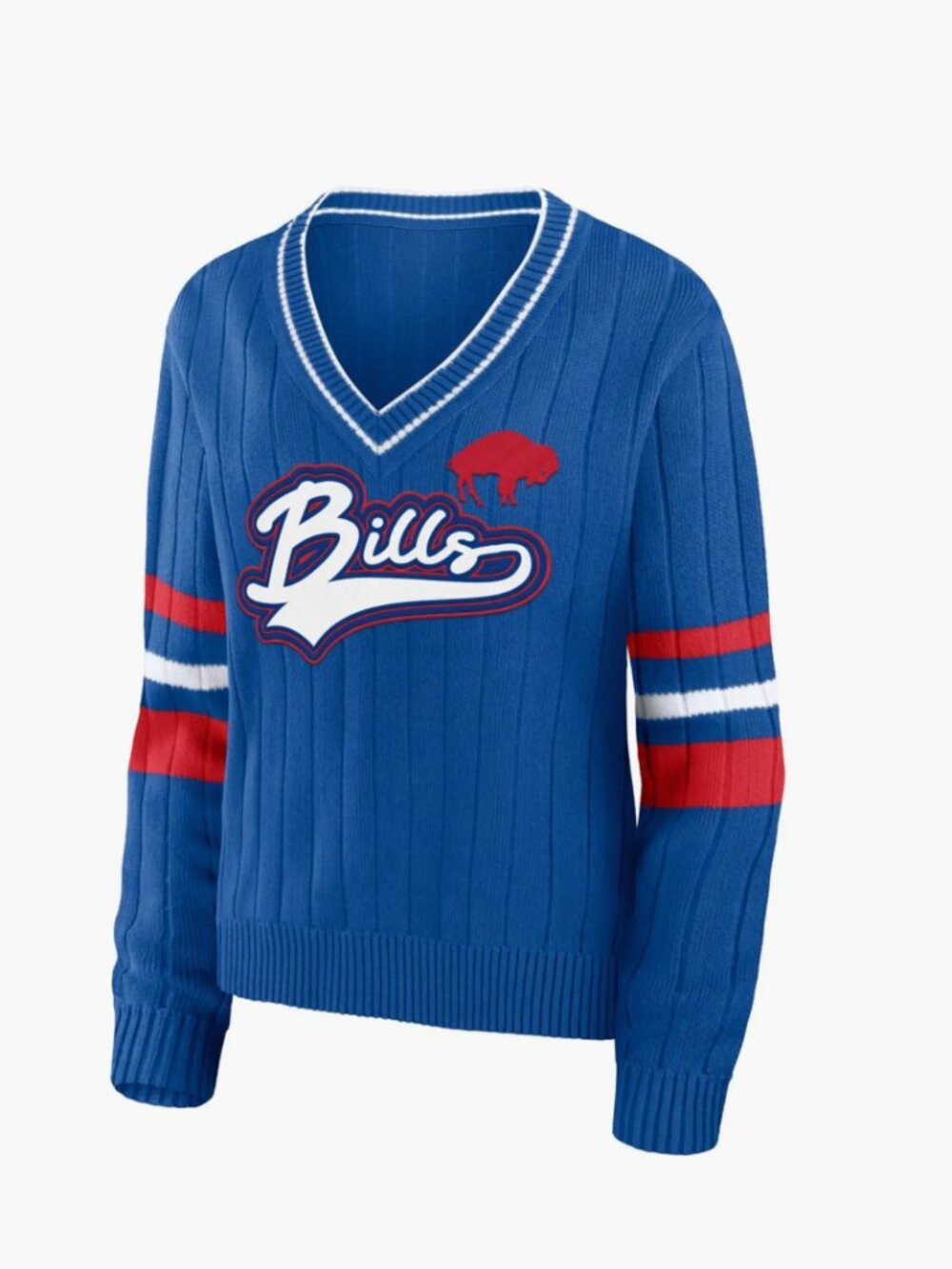WEAR by Erin Andrews Buffalo Bills V-Neck Sweater | Royal Blue | Size Medium (M)